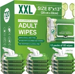 Extra Large Adult Wipes, Scented & Skin-friendly 720 No-rinse Disposable Washc. Fixed Price $48.72.