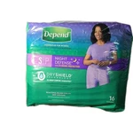 Depend Night Defense Incontinence Underwear Pads Discreet Odor Control Small. Fixed Price $10.99.