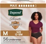 Depend Silhouette Women Medium Black Maximum Underwear 56 Count Bulk 2 Packs. Fixed Price $70.99.