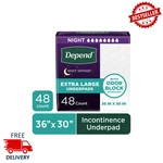 Depend Underpads Xl, Disposable Incontinence Bed For Adults, 36X30", 48 Ct. Fixed Price $59.99.