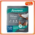Assurance Mens Incontinence Underwear Xl Maximum Absorbency 19 Count Pants New. Fixed Price $12.49.