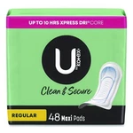 Kotex By Security Maxi Pads, Unscented, Regular Absorbency, 48/PACK. Fixed Price $17.52.