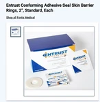 New! Entrust Conforming Adhesive Seal Skin Barrier Rings, 2 Standard, 3. Fixed Price $10.00.