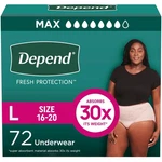 Maximum Absorbency Adult Diapers For Women - 72 Count Disposable Underwear. Fixed Price $70.10.