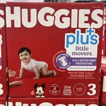 Huggies Plus Little Movers Size 3 (16-28 Lbs) 204 Count- New & Sealed. Fixed Price $69.00.