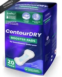 Contourdry Booster Pads Xl By Livdry, Adds Max Absorbency 20 Count, White. Fixed Price $48.66.
