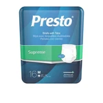 Drylock Technologies Presto Supreme Briefs, Medium, 32" -44", 16 Ct, ABB21020. Fixed Price $14.63.