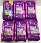 Poise Daily Liners, Drop Very Light Absorbency, Long, 24CT, Lot Of 6. Fixed Price $21.95.