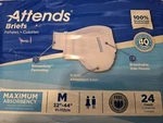 1-OPENED Pack Attends Briefs Medium (m) 32"-44" Ultimate Absorbency 23CT. Fixed Price $8.87.