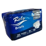 Huge Lot 8 Packs Rely Maximum Absorbency Briefs Size 20 Count 32" To 44" Waist. Fixed Price $71.20.