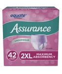 Assurance Women's Size Lavender Disposable Underwear 2 BOXES-108 Total. Fixed Price $64.99.