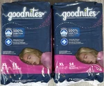 Goodnites Girls' Bedwetting Nighttime Underwear Xl 28 Total 95-140 Lb Size 14-20. Fixed Price $16.99.