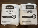 Depend Incontinence Guards For Men Maximum Absorbency Bladder Control Pads 162. Fixed Price $30.00.
