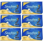 6 Pack - Stayfree Maxi Regular Pads Without Wings, 24 Count. Fixed Price $46.99.