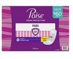 Poise Incontinence Pads & Postpartum Maximum Absorbency Long Length 120 Count. Fixed Price $65.50.