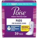 Poise Incontinence & Postpartum Pads For Bladder Leaks, 7 Drop Long, White. Fixed Price $31.59.