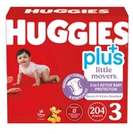 Huggies Plus Diapers Size 3 (16-28 Pounds), 204 Count. Fixed Price $88.99.