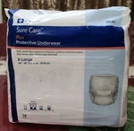Covidien Sure Care Plus Protective Underwear, Extra Large (xl) - Pack Of 14. Fixed Price $19.50.