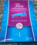 Poise Impressa Bladder Support Tampons, Size 1, 21 Count. Fixed Price $154.06.
