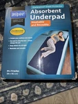 Reusable 34"X72" Waterproof Bed Pad - Dark Navy, Soft & Perfect For Incontinence. Fixed Price $27.00.