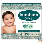 Bumbum Luxury Skincare Disposable Diapers - Size 138CT. Fixed Price $40.27.