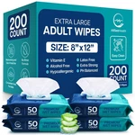 Body Wipes For Adults Bathing No Rinse - Elderly 8" X 12" (200. Fixed Price $30.99.