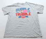Brisco Brands Unisex Adult's Dubble Trubble S/s Tee EJ3 Sport Grey Size Xl Nwt. Fixed Price $9.34.