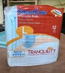 Incontinence Brief, Tranquility Smartcore, Breathable, 12 Ct, Size Large. Fixed Price $16.99.