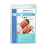 Fresh Ideas Waterproof Pad Mattress Protector, 36" X 54", White. Fixed Price $18.59.