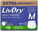 Livdry Adult Incontinence Underwear M - 19 Ct Extra Absorbency Diapers. Fixed Price $26.88.