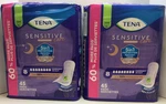Tena Intimates Extra Coverage Overnight Incontinence Pads, 8 Drop 90 Count. Fixed Price $44.95.