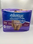 New Always Discreet Women's Incontinence Underwear, Maximum S/m 19CT. Fixed Price $19.99.