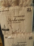 4 Packs Of Members Mark Total Protection Underwear For Women Size Large Nip. Fixed Price $34.99.