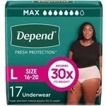 17 Count Depend Fresh Protection Adult Incontinence & Postpartum Bladder Leak. Fixed Price $14.95.