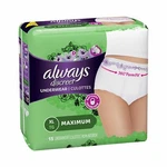 Always Discreet Maximum Absorbent Underwear, Extra Large. Fixed Price $80.90.