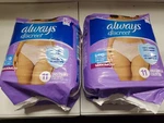 Pack Always Discreet Underwear Large 14-20 11CT EACH(22 Total) New. Fixed Price $26.55.