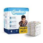 Attends Comfees Premium Baby Diapers, Tab Closure, Kid Design, Size 4. Fixed Price $14.16.