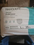 Tranquility Essential Underwear 25 Count- Heavy Large White. Fixed Price $24.99.