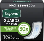 Incontinence Guards For Men, Maximum Absorbency, 168 Ct. Fixed Price $118.84.
