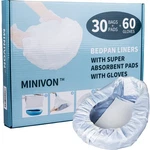 Minivon Bedpan Liners With Super Absorbent Pads - Value Pack 30 Count P.... Fixed Price $28.04.