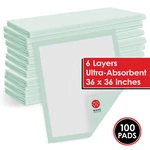 100 36X36 Large Pee Adult Urinary Incontinence Disposable Bed Underpads. Fixed Price $85.45.