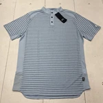Oakley Polo Shirt Mens Large Light Blue Prime Stripe Hydrolix Golf Performance. Fixed Price $42.25.