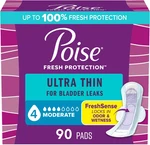 Poise Ultra Thin Incontinence & Postpartum Pads With Wings For Bladder Leaks, 4. Fixed Price $35.83.