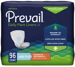Prevail Incontinence Liner, Large Plus, 28 Inch Length, Moderate, Case Of 96. Fixed Price $52.19.