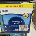 Equate Overnight Women's Ultimate-regular Incontinence Pads, 52 Count. Fixed Price $18.97.