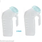2 Medline Deluxe Male Urinal,s With Glow-in-dark Lid 1000 Ml Fast Shipping !. Fixed Price $8.99.