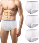 Carer Mens Incontinence Briefs Underwear Washable 3 Pack Cotton Reusable Size. Fixed Price $42.49.