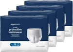 Amazon Basics Unisex Protective Underwear, Overnight Absorbency, Large, White. Fixed Price $63.96.