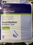 Curity Youth Pants Small/medium 38-65 Lbs 17 Count Unisex Coviden 70073A White. Fixed Price $25.00.