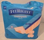 Medline Fitright Ultra Absorbent Underpads 30XX30" 10 New Free Shipping. Fixed Price $13.99.